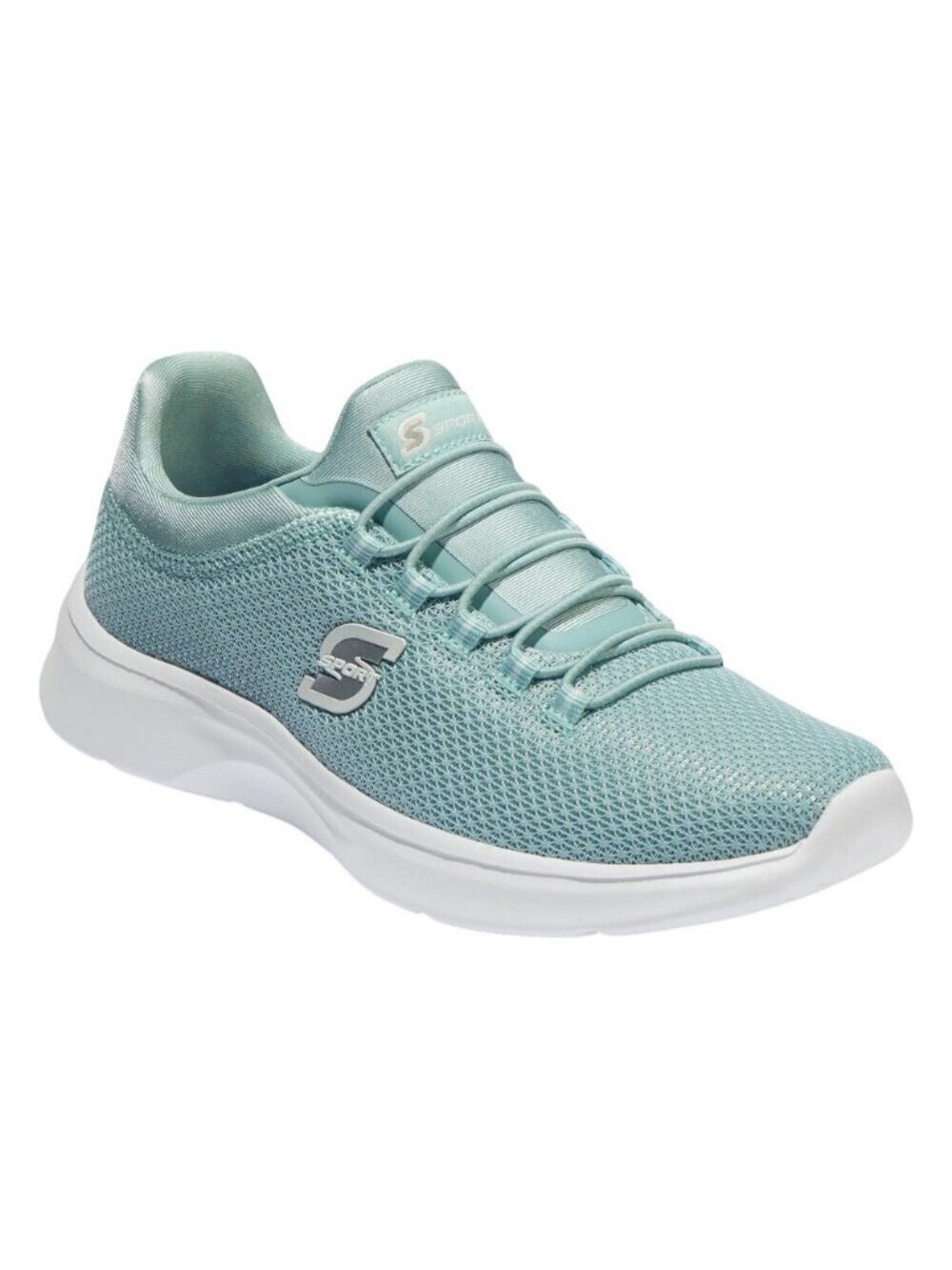 NWT S Sport By Skechers 2.0 Memory Foam Pull On Sneakers Aqua Blue Green 6M